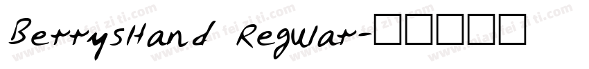 BerrysHand Regular字体转换